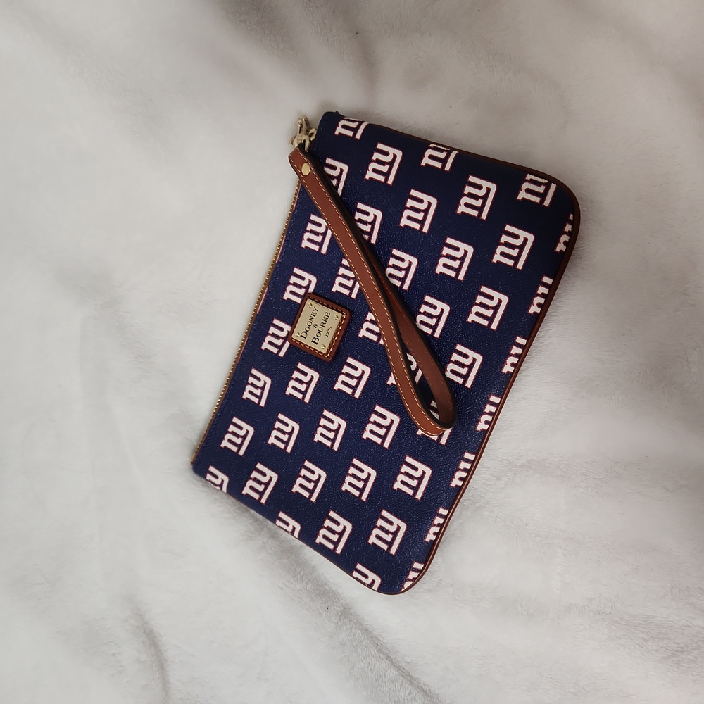 Dooney and bourke large wristlet New York Giants logo
